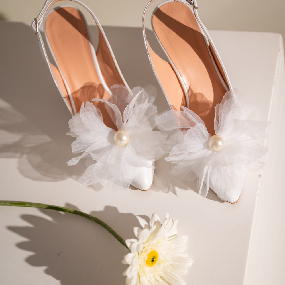 
                  
                    White Wedding Shoes, Ethereal Bliss
                  
                