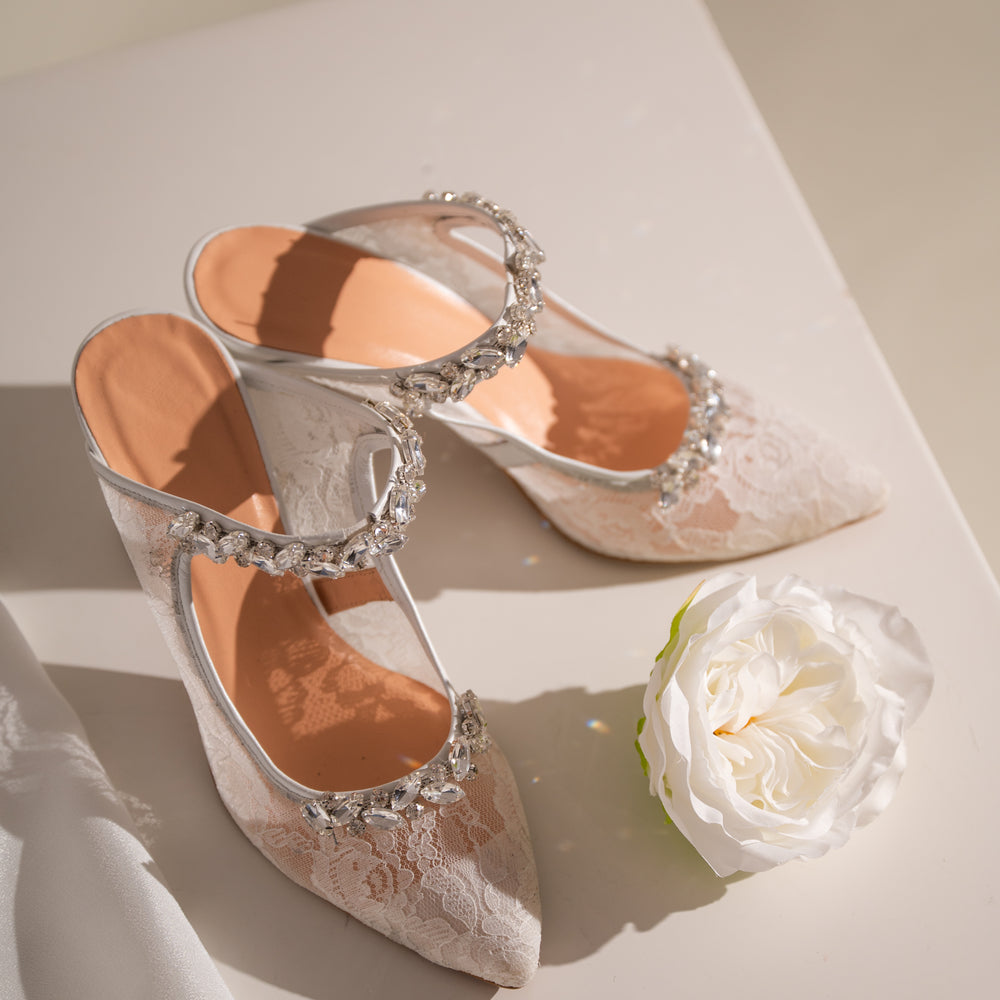 
                  
                    Lace Boho Wedding Heels, Dazzling Promise
                  
                