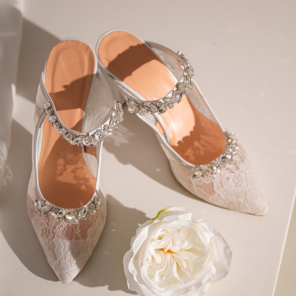 
                  
                    Lace Boho Wedding Heels, Dazzling Promise
                  
                