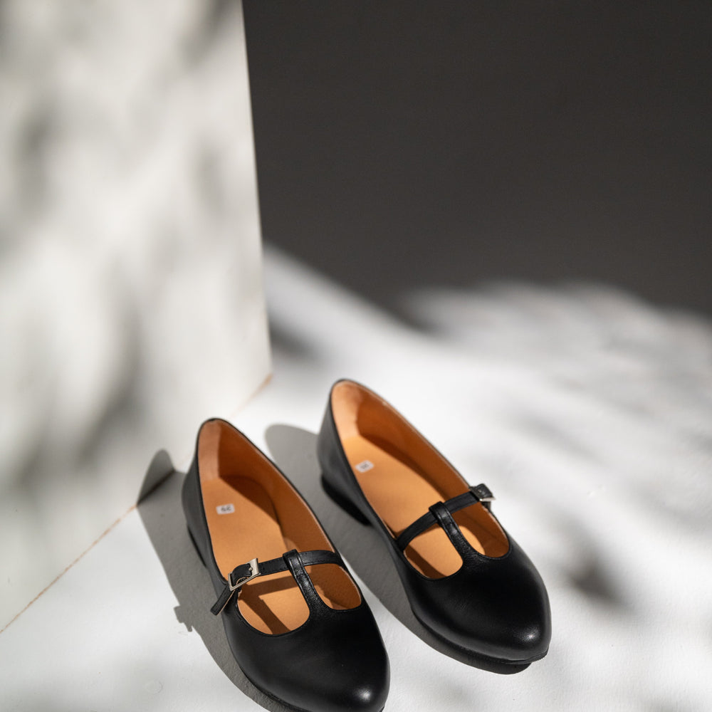 
                  
                    black flat shoes,
t strap ballets,
black leather shoes

                  
                