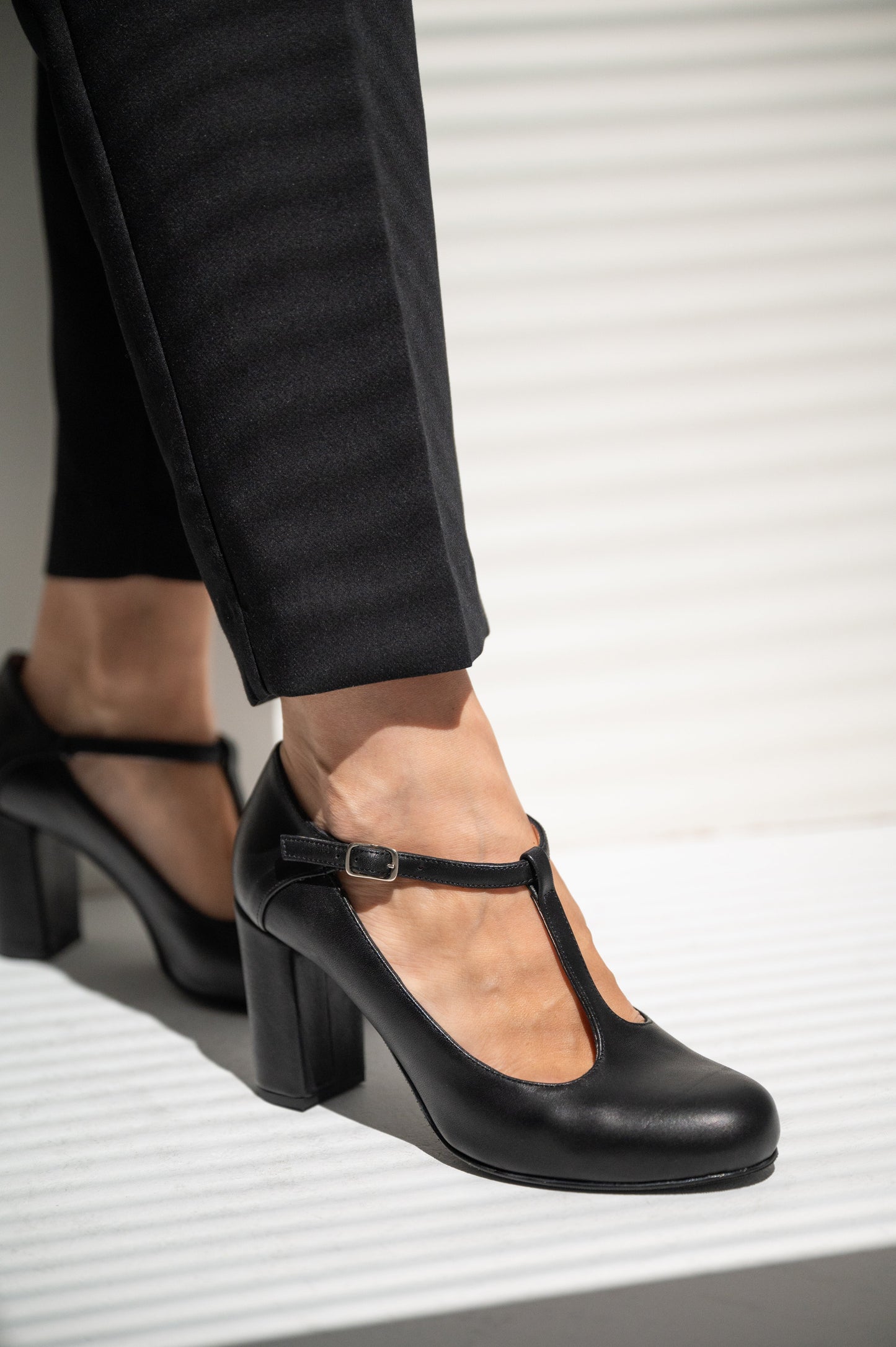 Black Mary Jane shoes, Women T-Bar Shoes -Anneliese Black Mary Jane shoes, Women T-Bar Shoes -Anneliese