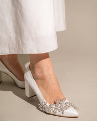 white bridal shoes