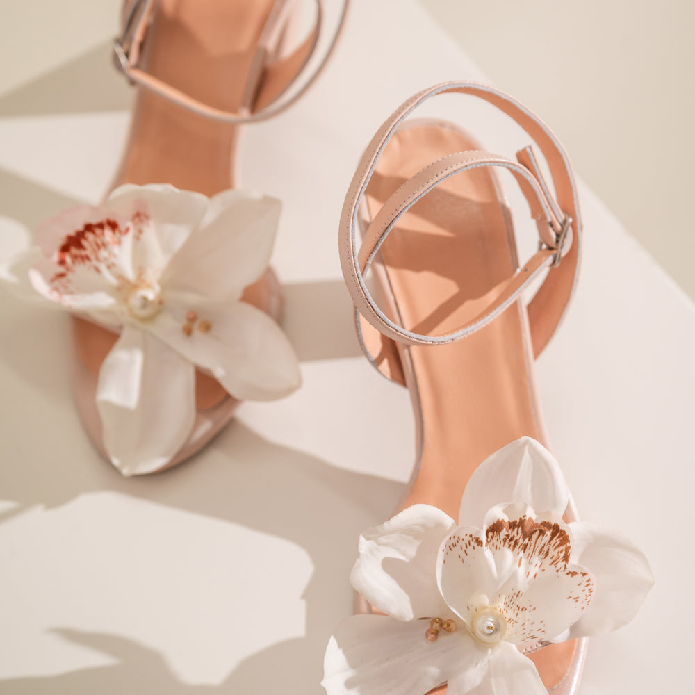 
                  
                    Nude Flower Heels, Orchid
                  
                