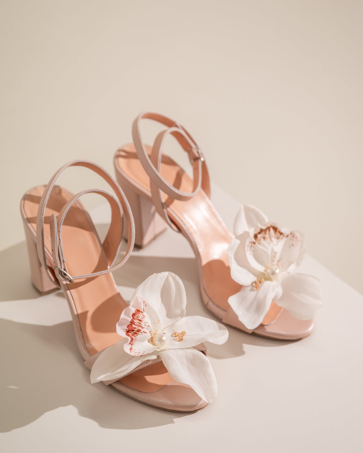 Nude Flower Heels, Orchid