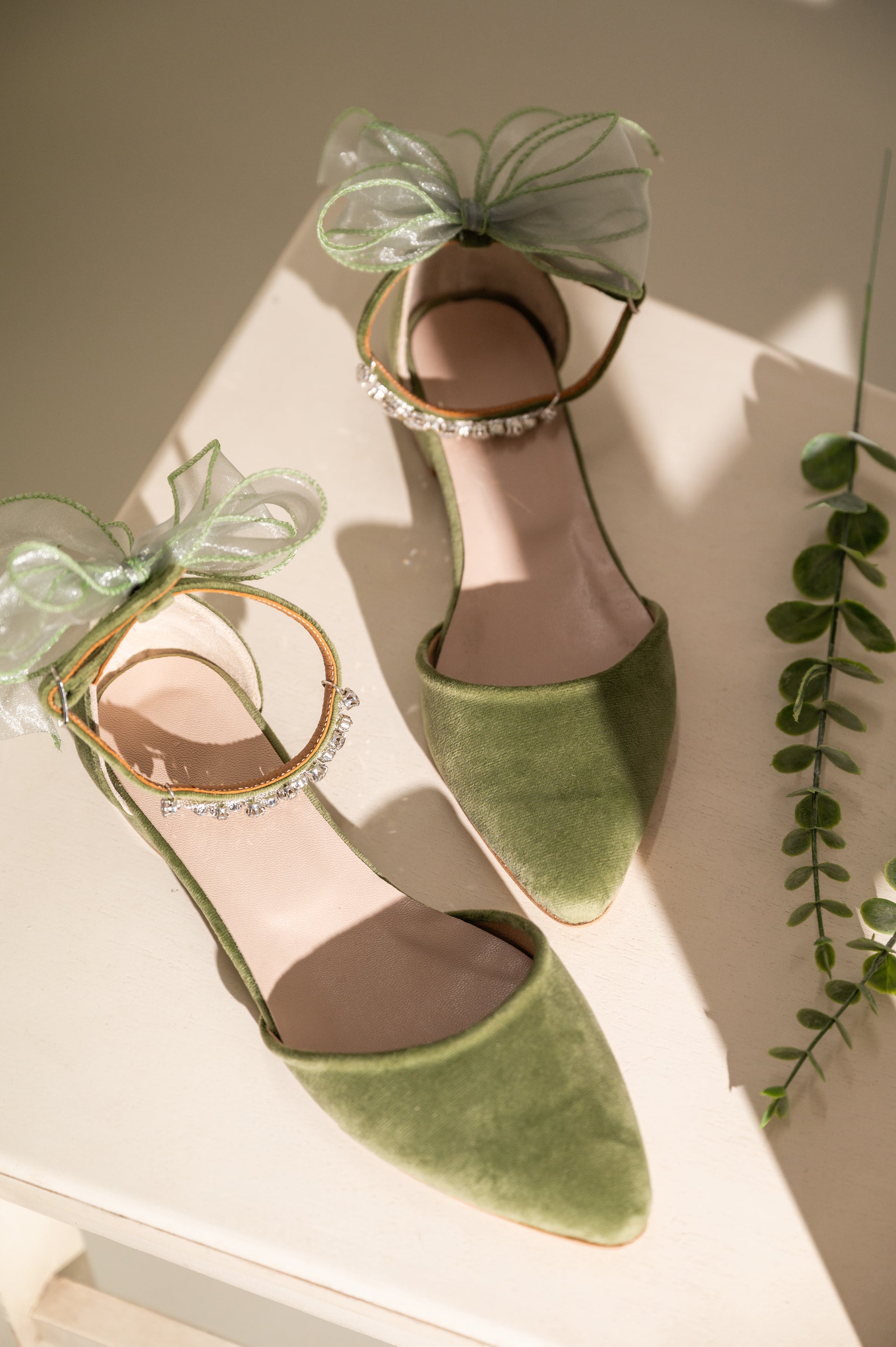 Sage Green wedding shoes low Heels - Olive Forest Sage Green wedding shoes low Heels - Olive Forest