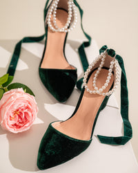 green wedding shoes