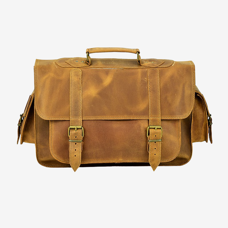 
                  
                    waxed brown leather briefcases
                  
                