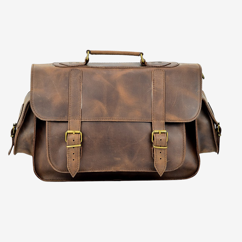 
                  
                    waxed brown leather briefcases
                  
                