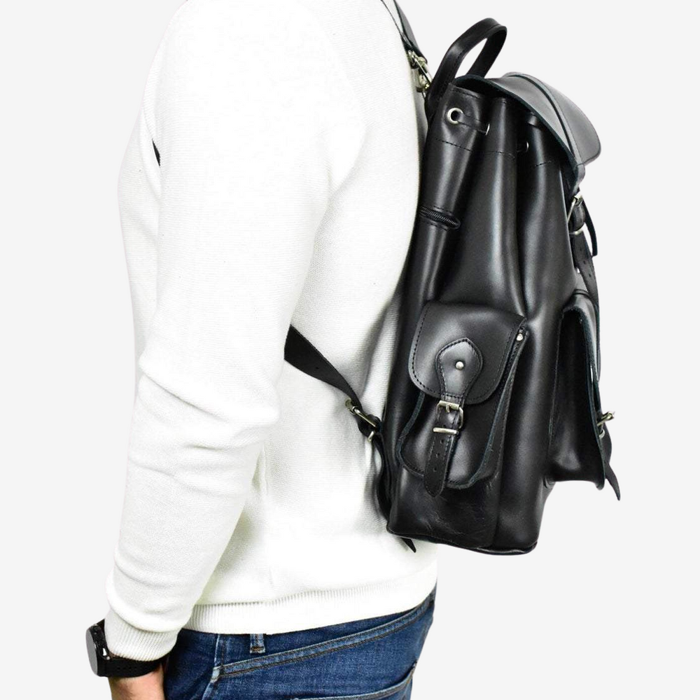 
                  
                     Large leather backpack for man
                  
                