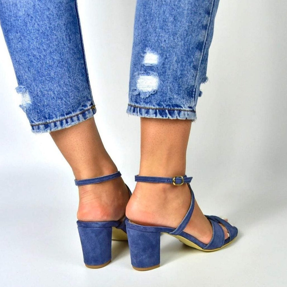 
                  
                    blue suede leather sandals, χειροποίητα πέδιλα για γυναίκες
                  
                