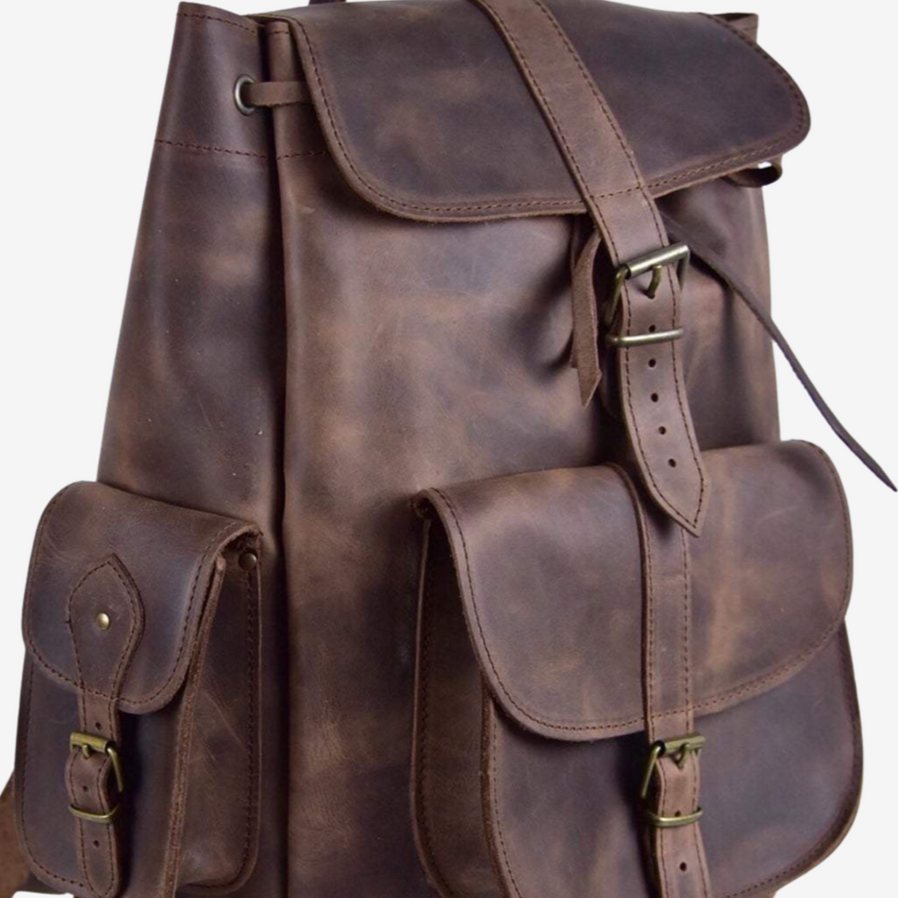 
                  
                     Greek leather backpacks
                  
                