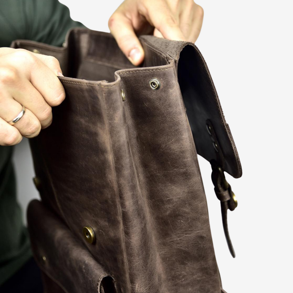 
                  
                     Large leather backpack for man
                  
                