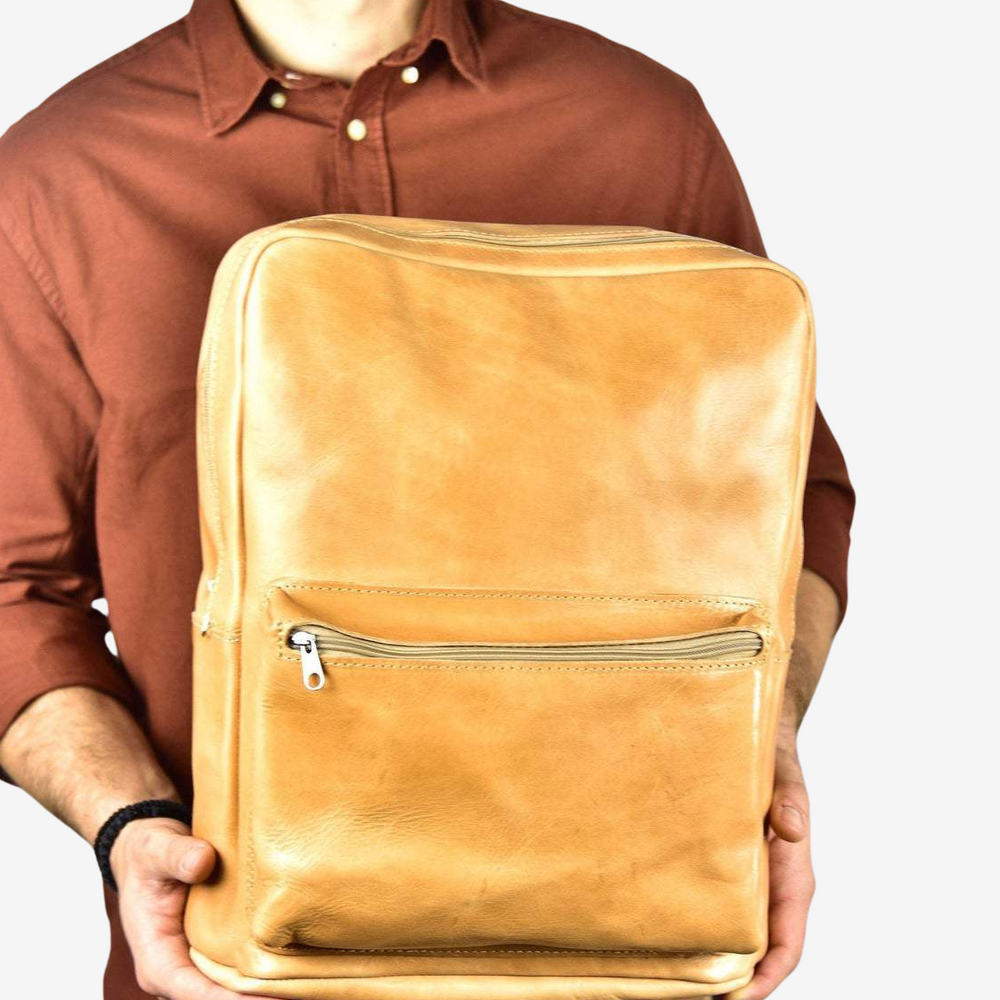 
                  
                     Large leather backpack for man
                  
                