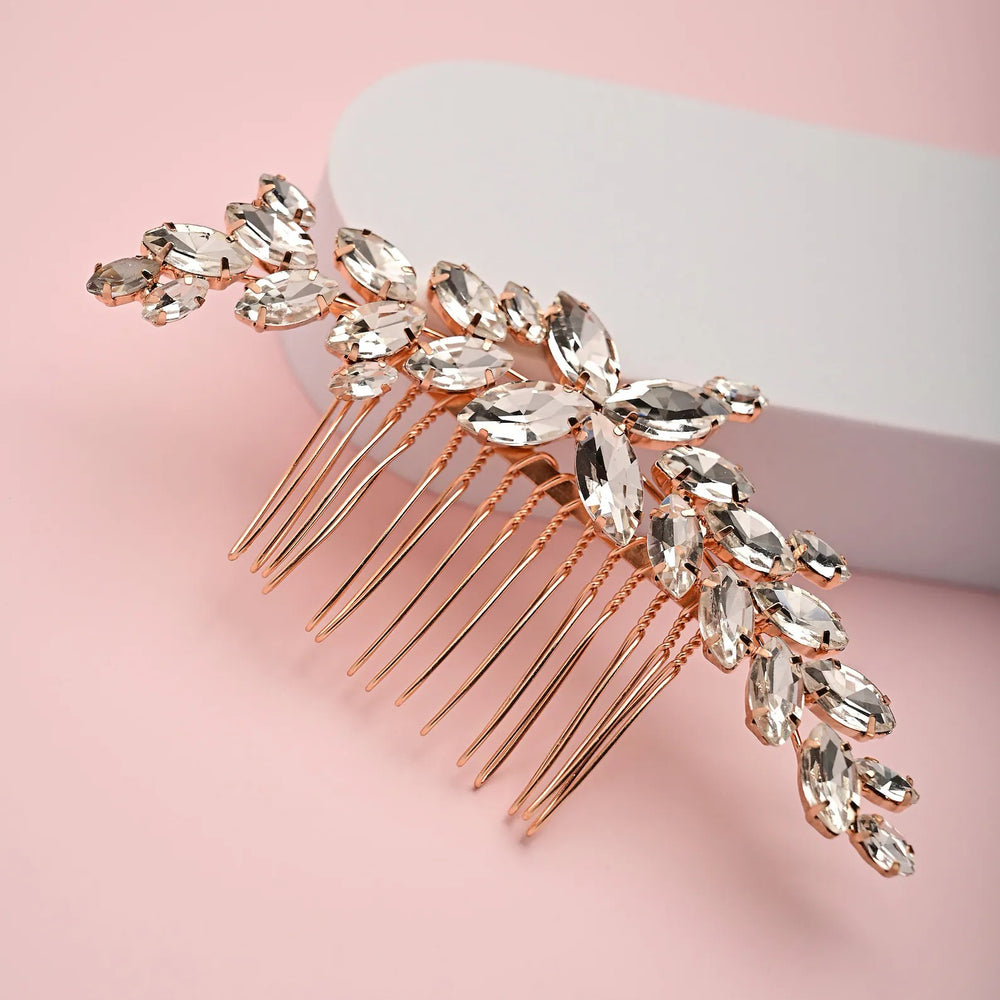 Rose Gold Bridal Hair Comb, Chiara