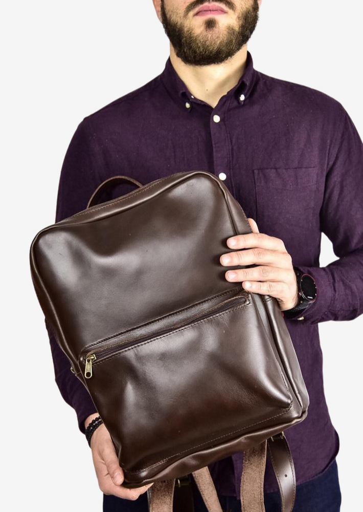 
                  
                     Large leather backpack for man
                  
                