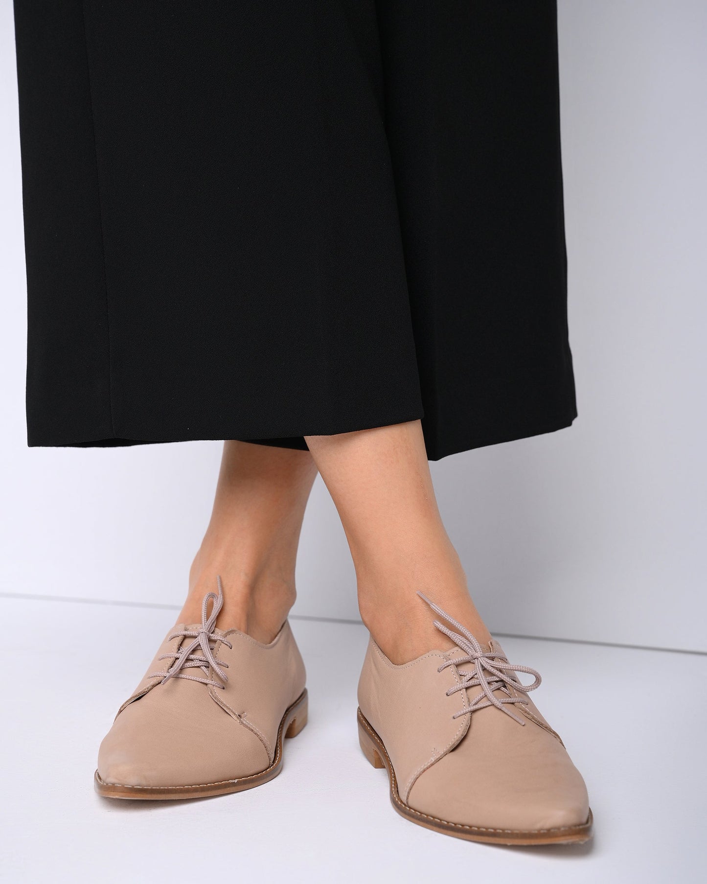 Beige Oxford shoes women, handmade leather shoes - Seraphina Beige Oxford shoes women, handmade leather shoes - Seraphina
