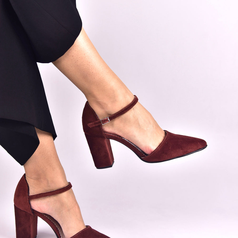 
                  
                    block heel shoes for women, βελούδινα πέδιλα για γάμο
                  
                