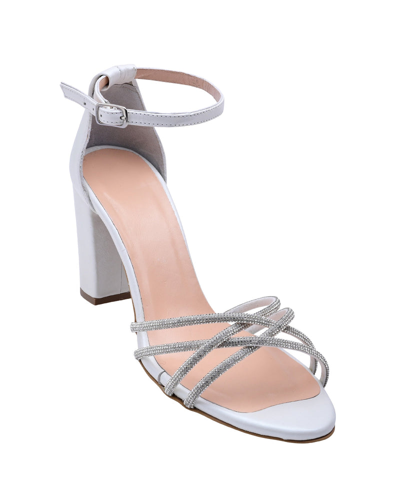 white bridal shoes heels