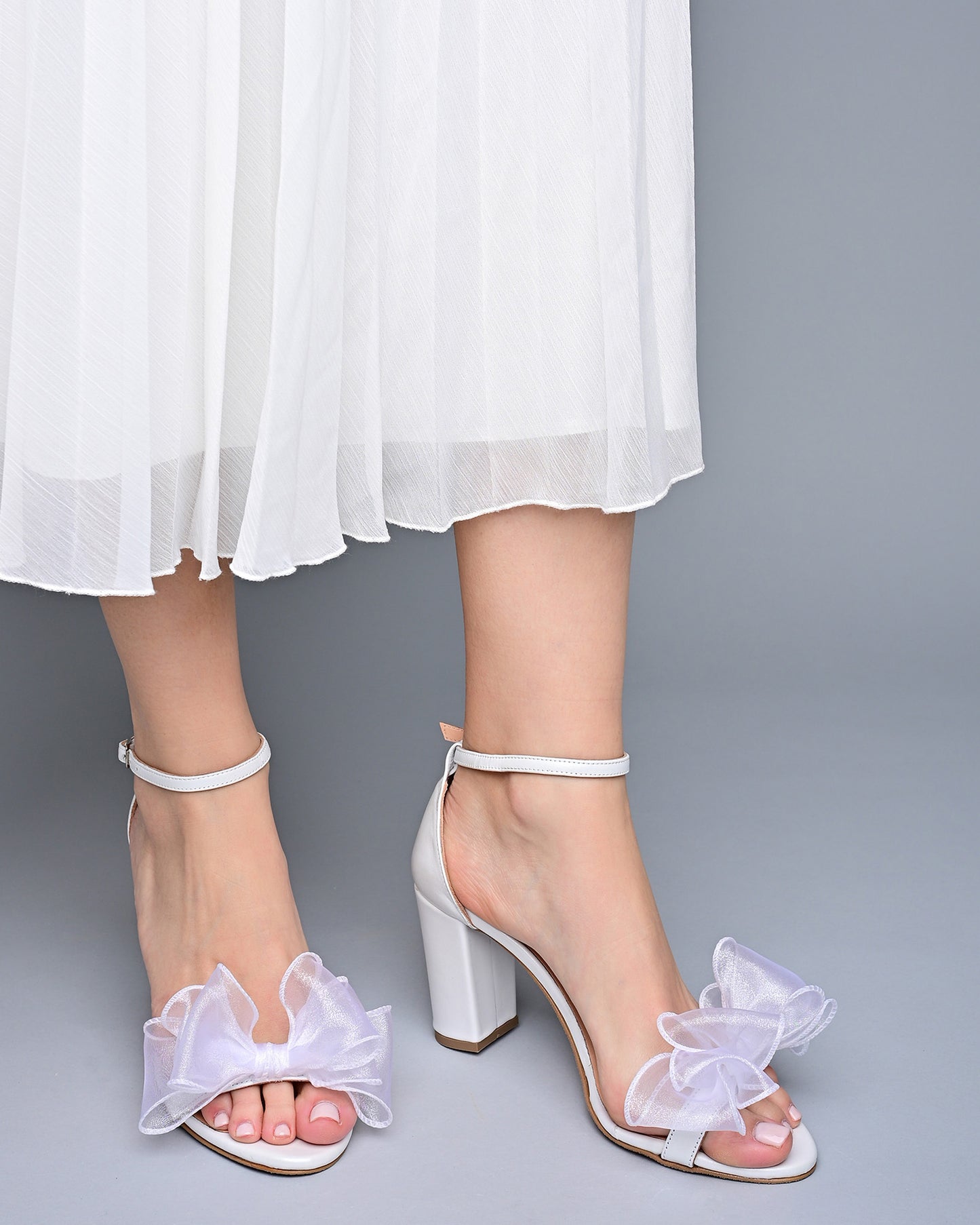 bridal shoes, bow high heels