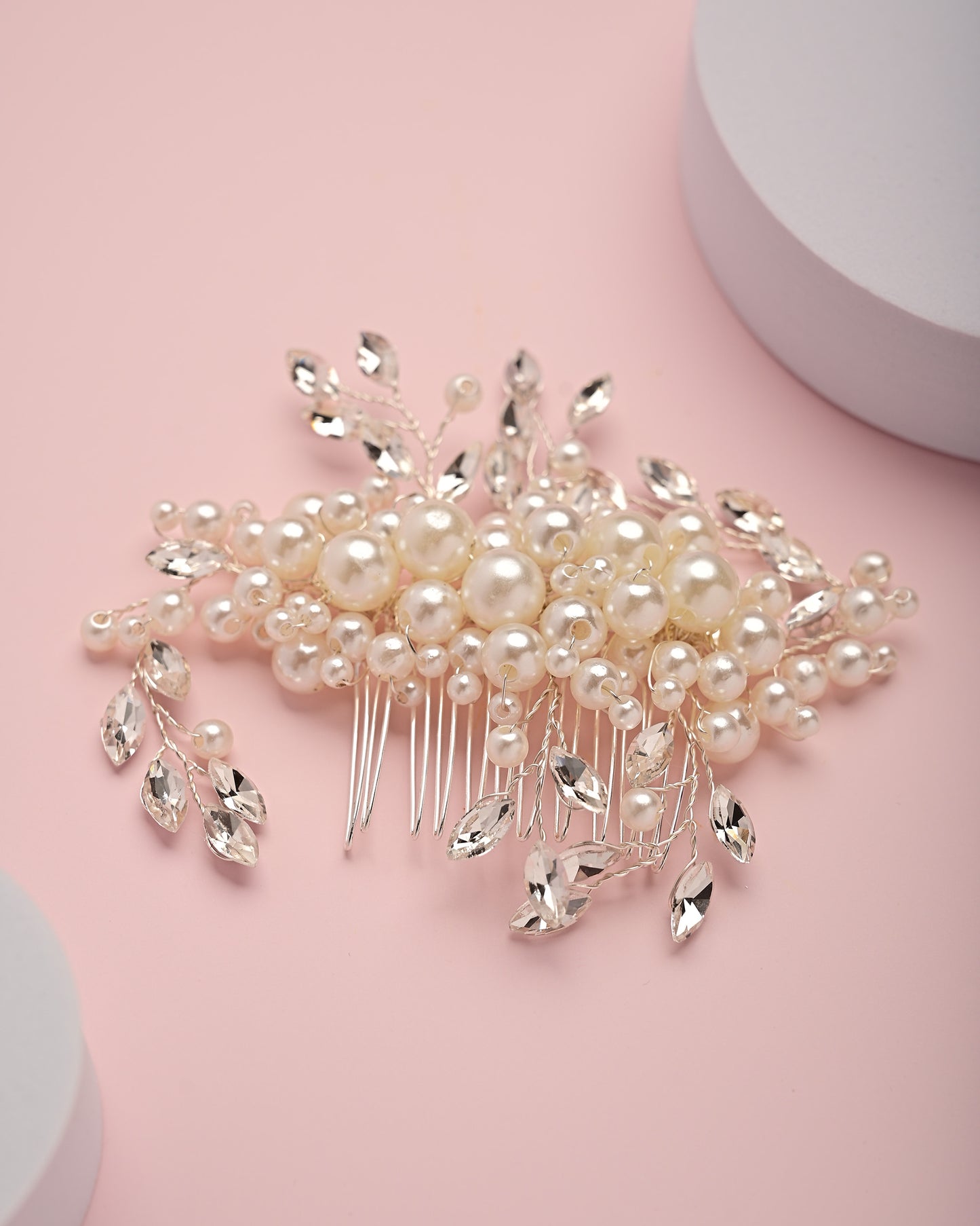 Pearl Bridal Hair Comb, Carla