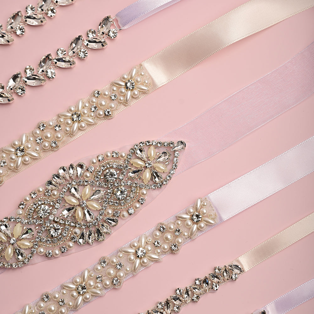 White Bridal Belt, Elizabeth White Bridal Belt, Elizabeth