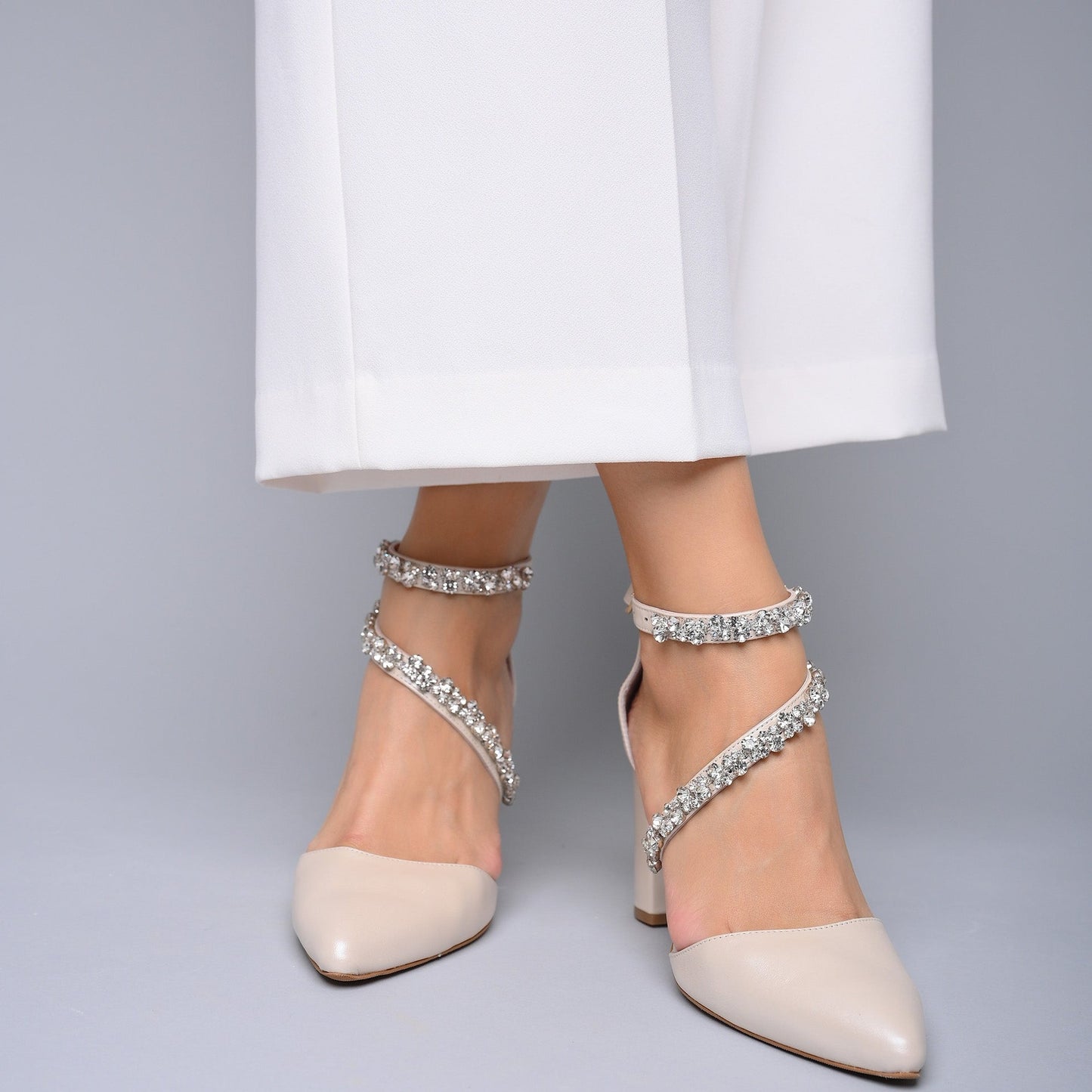 wedding shoes for bride block heel