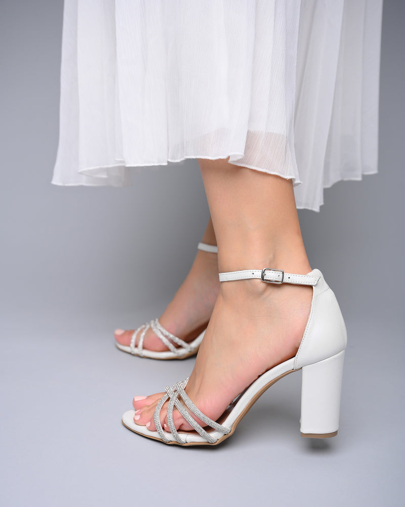 wedding shoes for bride block heel