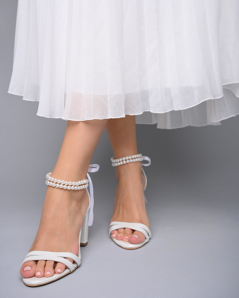 wedding shoes for bride block heel