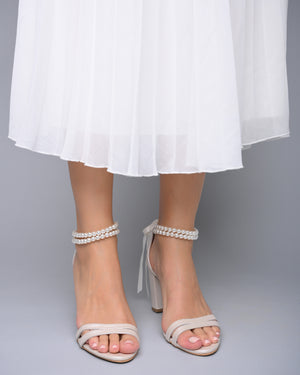 wedding shoes for bride block heel