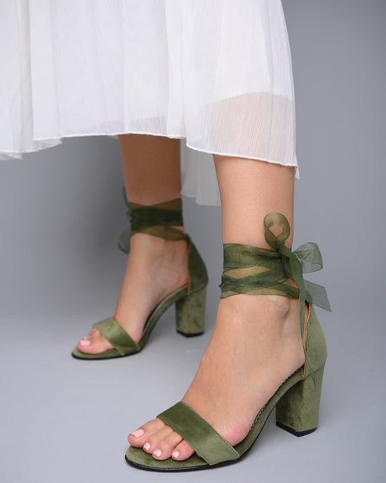 bridal shoes sage green