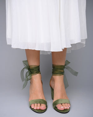 wedding shoes sage green for bride