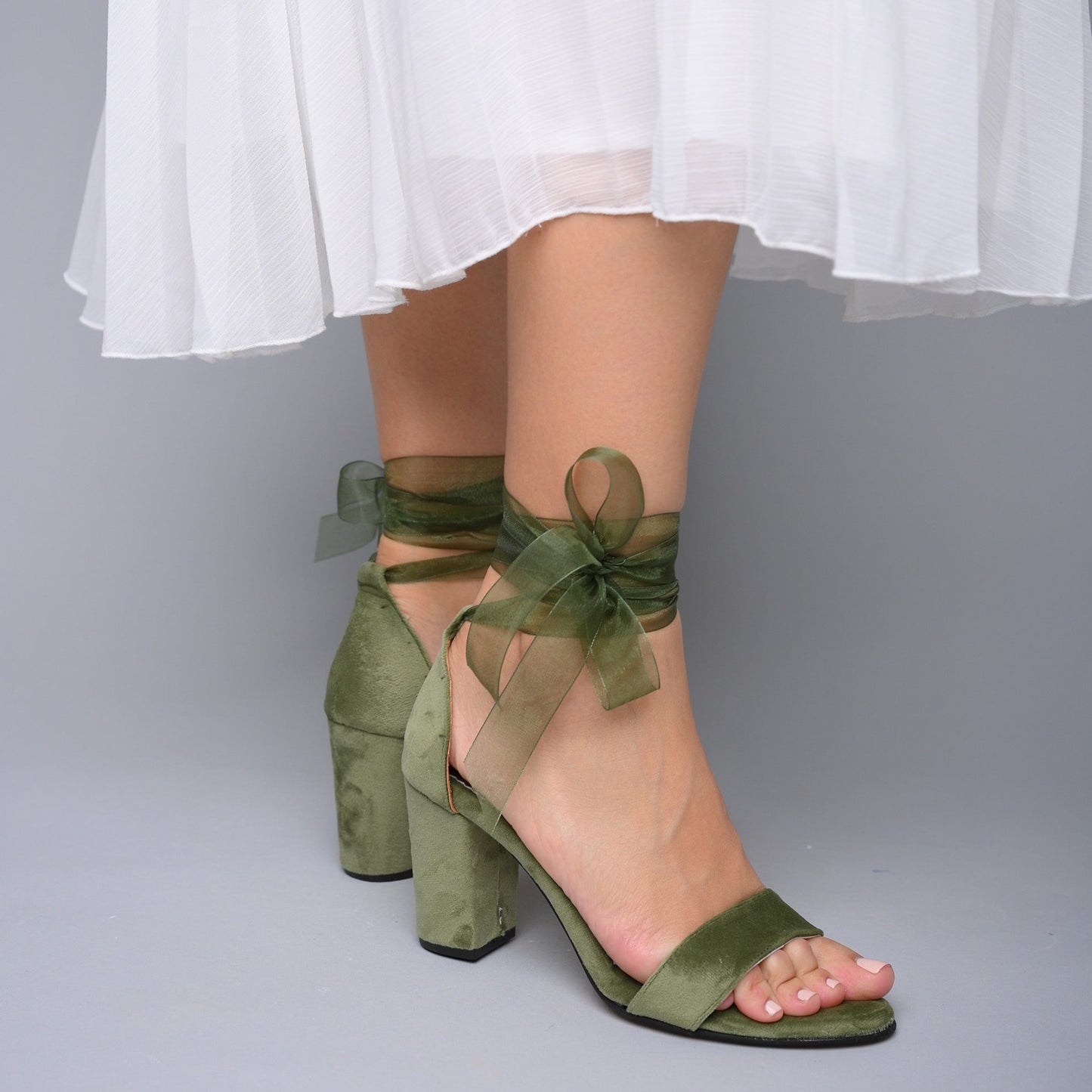 Steve Madden Shoes | Fabiana Green Heeled Sandals | Style Representative