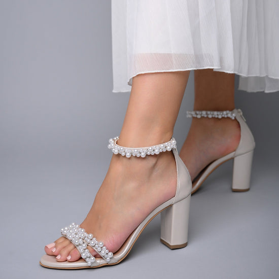 wedding shoes with pearls