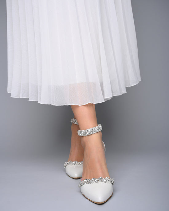 wedding shoes for bride block heel