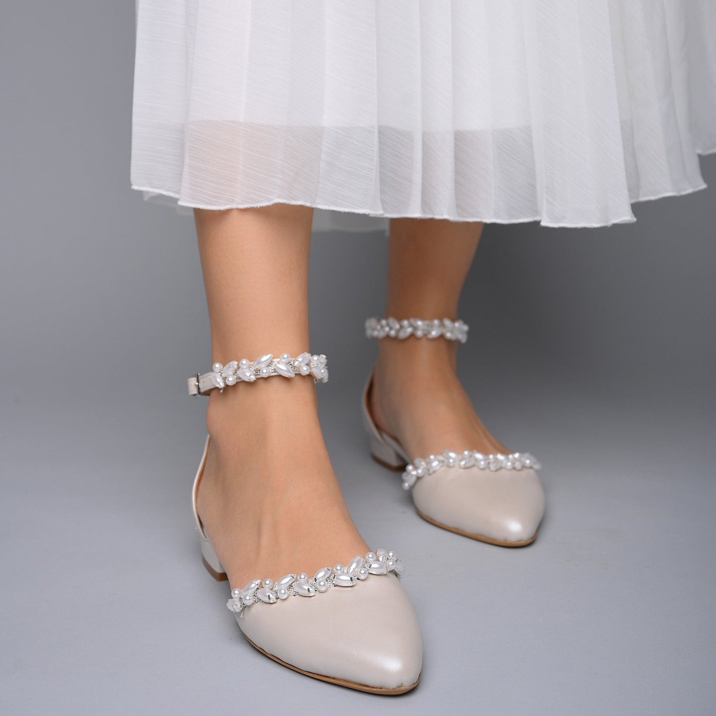 pearl wedding shoes