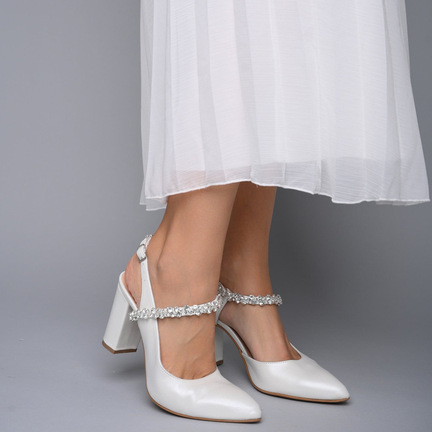 wedding shoes for bride block heel