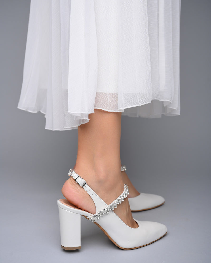 bridal shoes block heel
