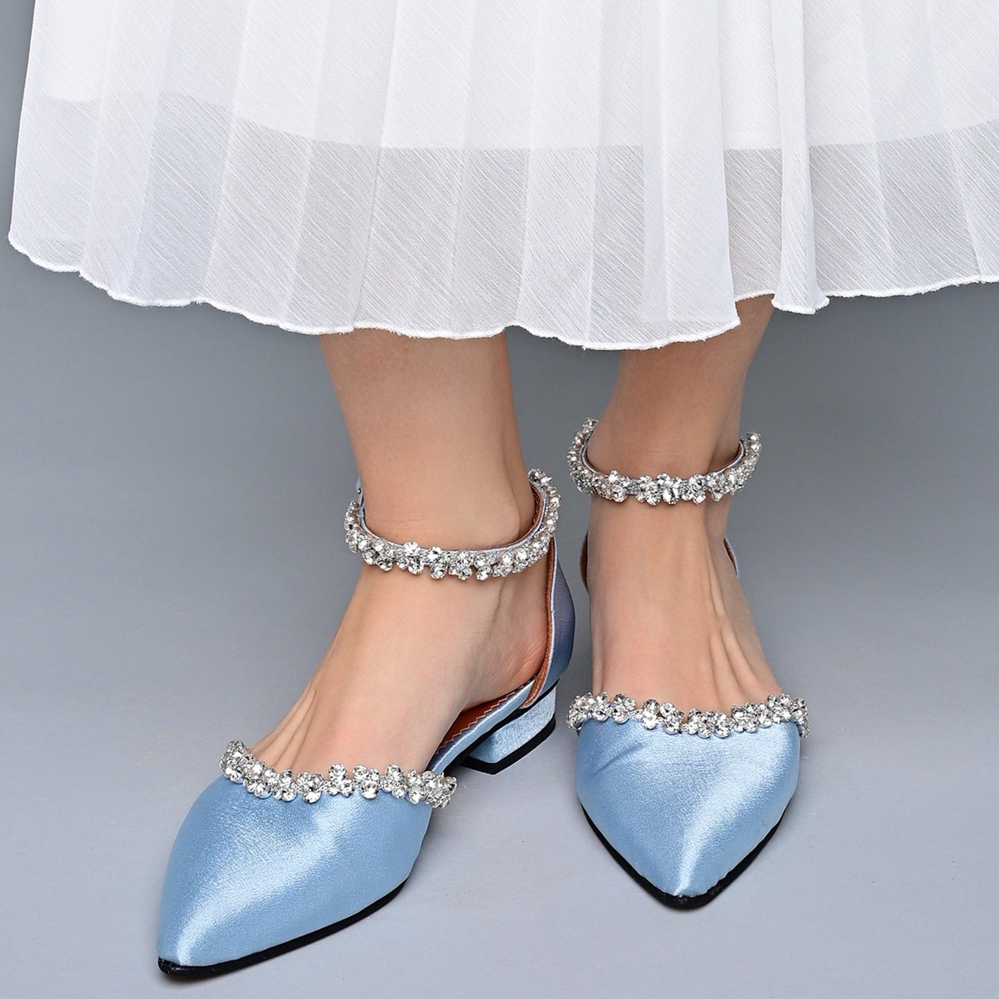 Load image into Gallery viewer, blue wedding shoes
