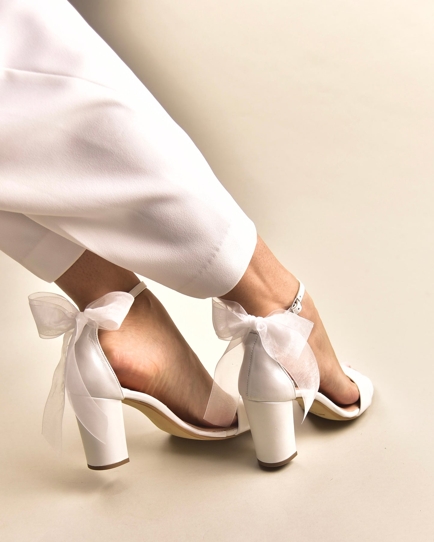 tulle bow heels
