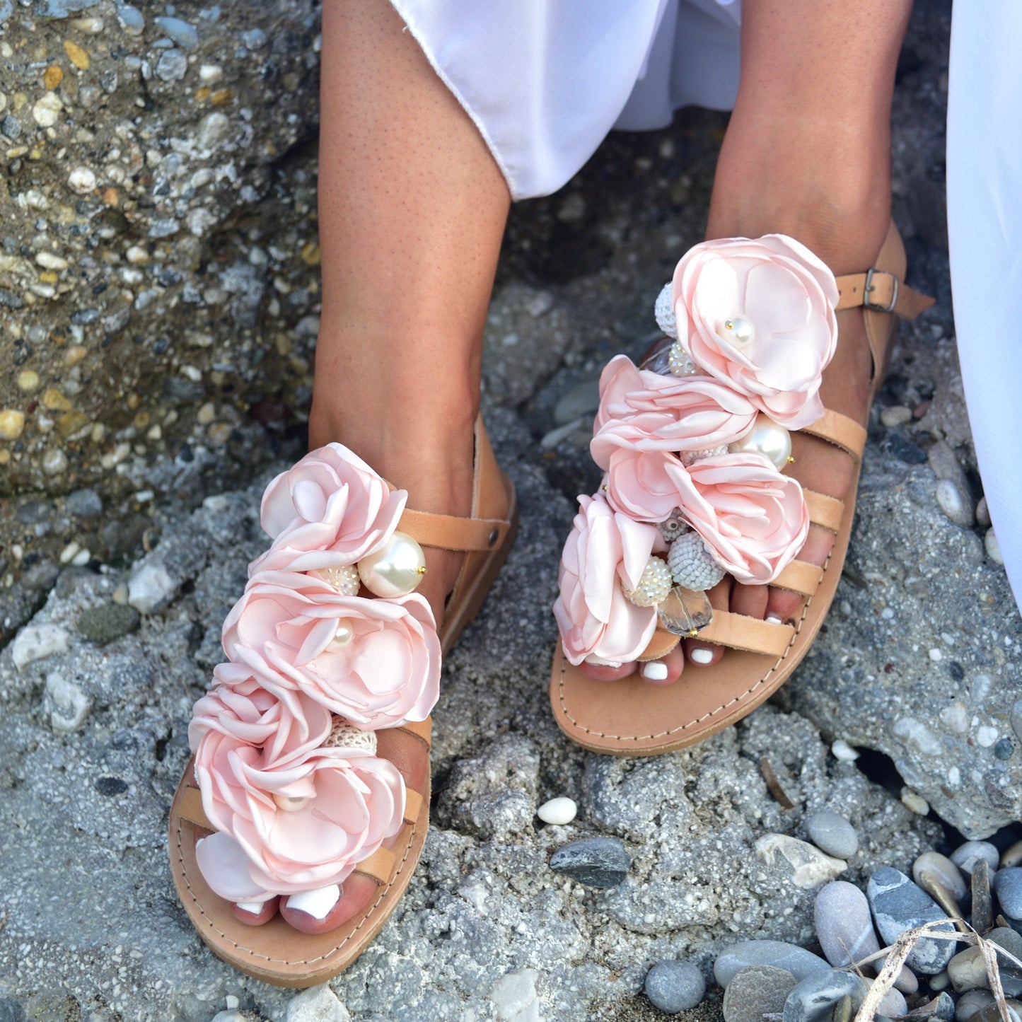 bridal sandals, wedding leather shoes