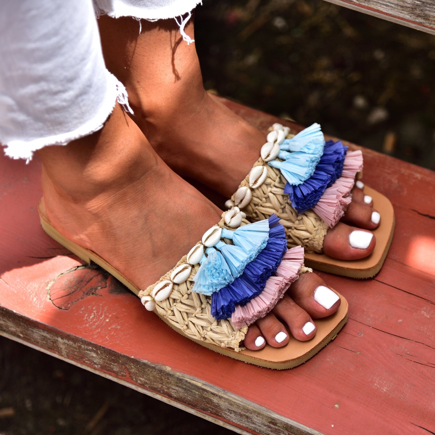 boho sandals Greece