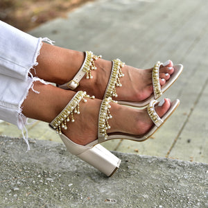 wedding heels pearl, wedding sandals
