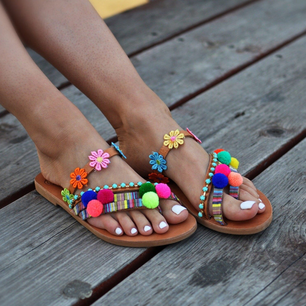 
                  
                    leather sandals
                  
                