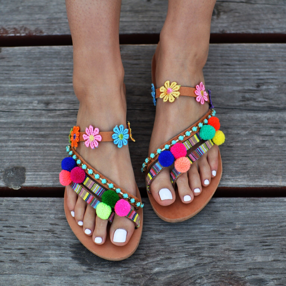 handmade greek sandals, summer sandals