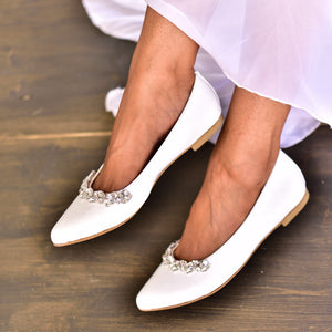 
            
                Φόρτωση εικόνας στο πρόγραμμα προβολής Gallery, flat wedding shoes, wedding shoes for bride
            
        