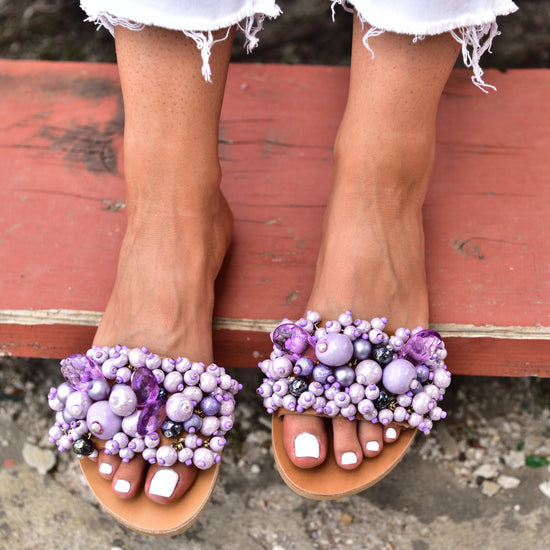 Sandals lilac, handmade sandals, leather sandals, women sandals