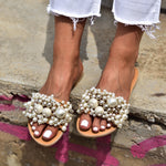 wedding sandals, pearl sandals, bridal shoes,  wedding shoes