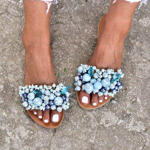blue sandals for wedding, wedding sandals