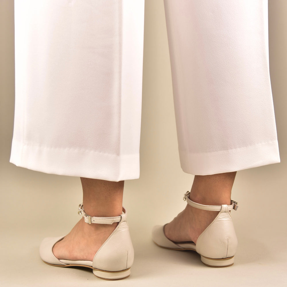
                  
                    Ivory Flat Wedding Shoes, Sharping Glow
                  
                