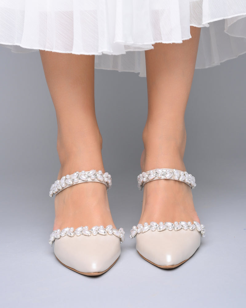 wedding shoes for bride block heel